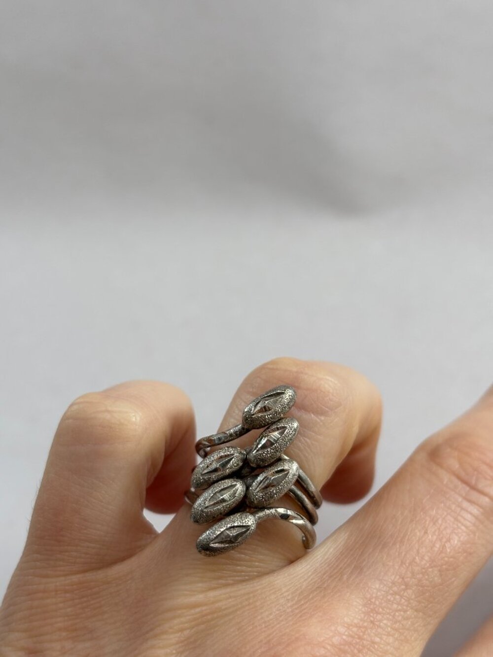 Vintage 70s Sterling Silver Ring sz 6.5-7